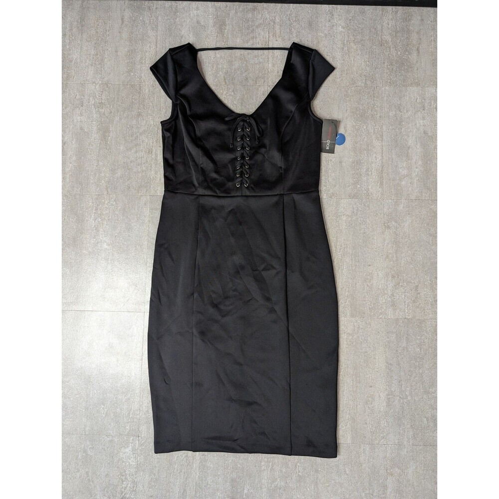 BOLD Elements woman's  Midi dress black Cut To Curve Size large NWT